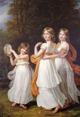 Joseph Karl Stieler Portrait of the youngest daughters of Maximilian I of Bavaria oil painting image